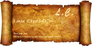 Laux Ciprián névjegykártya